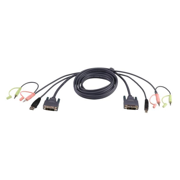 Aten DVI D Cable For KVM 5m- PROMO FINO AD ESAURIMENTO SCORTE [2L-7D05U]