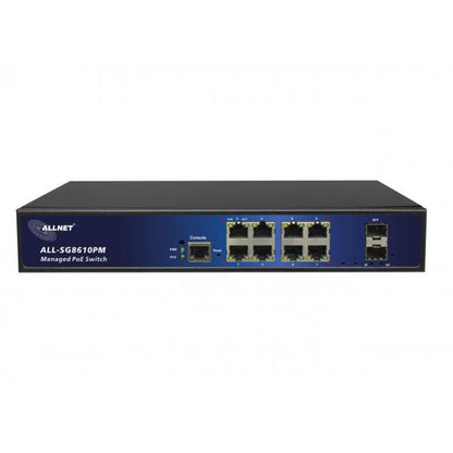 Allnet ALL SG8610PM, switch smart managed 8 Giga PoE Fanless 2SFP PROMO FINO AD ESAURIMENTO SCORTE [ALL-SG8610PM]