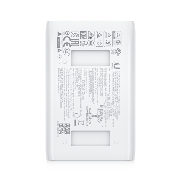 Ubiquiti Networks UniFi PoE+ Adapter - 30W - White [U-POE+]