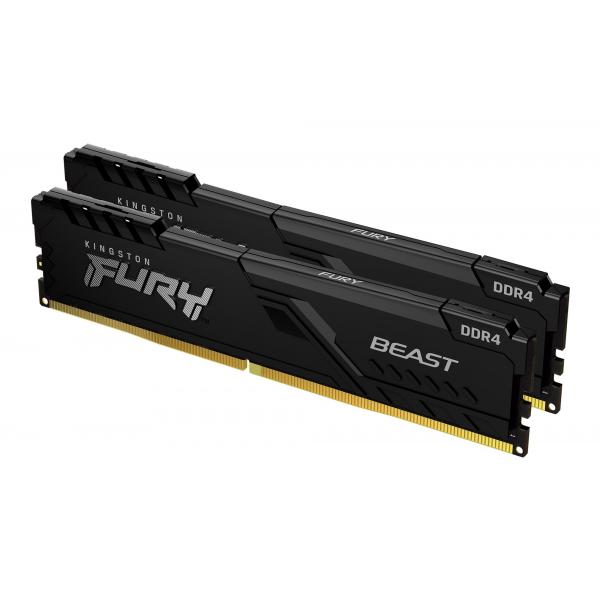 Kingston Technology FURY Beast 32GB 3200MT/s DDR4 CL16 DIMM (Kit da 2) Black [KF432C16BBK2/32]