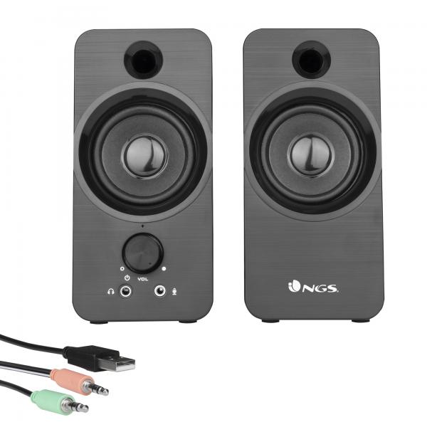 NGS ALTOPARLANTI SPEAKER 2.0 PC 12W, USB, JACK 3.5MM, PLUG AND PLAY [SB350]