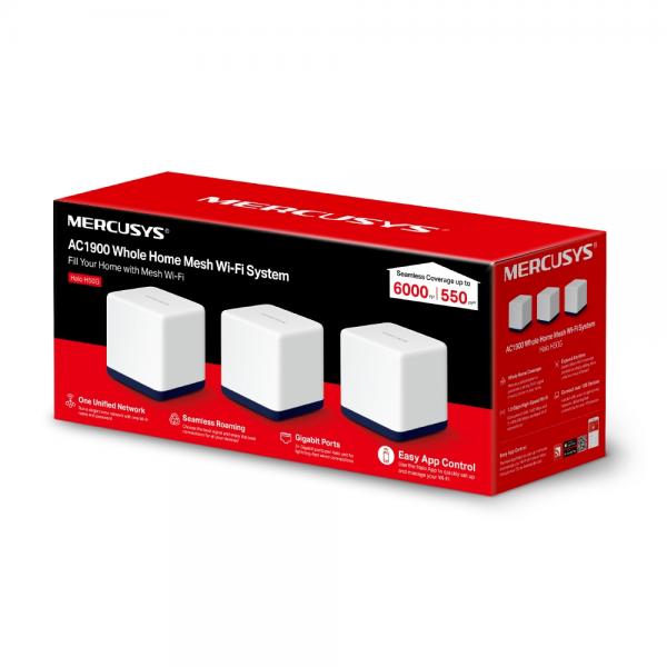 Mercusys Halo H50G (3-pack) Dual-band (2.4 GHz/5 GHz) Wi-Fi 5 (802.11ac) Bianco Interno [HALOH50G(3-PACK)]