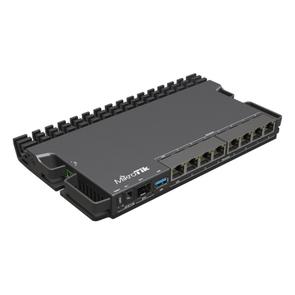 MikroTik Router with 7x Gigabit Ethernet ports. 1x 2.5 Gigabit Ethernet port. 1x 10G SFP+ cage and durable methalic case [RB5009UG+S+IN]