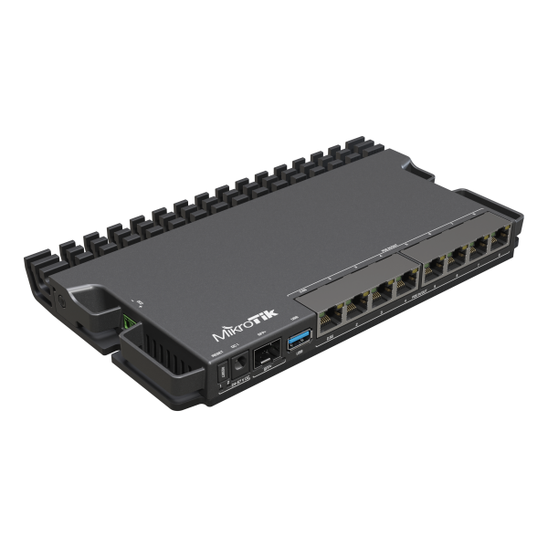 MikroTik Router with 7x Gigabit Ethernet ports. 1x 2.5 Gigabit Ethernet port. 1x 10G SFP+ cage and durable methalic case [RB5009UG+S+IN]