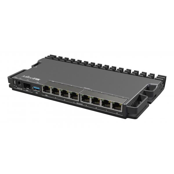 MikroTik Router with 7x Gigabit Ethernet ports. 1x 2.5 Gigabit Ethernet port. 1x 10G SFP+ cage and durable methalic case [RB5009UG+S+IN]