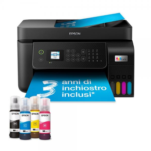 EPSON MULTIFUNZIONE INK A4 COLORE, ECOTANK ET-4800, 33PPM, ADF, FRONTE/RETRO MANUALE, USB/LAN/WIFI, 4 IN 1 [C11CJ65402]