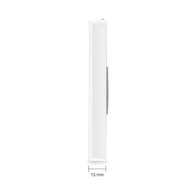 TP-Link - EAP615-Wall - AX1800 Wall-Plate Dual-Band Wi-Fi 6 Access Point, Uplink: 1? Gigabit RJ45 Port- Downlink: 3? Gigabit RJ45 Port, 574Mbps at 2.4 GHz + 1201 Mbps at 5 GHz, Compatible with EU & U [EAP615-Wall]