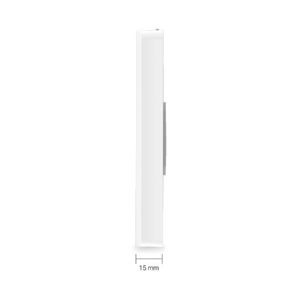 TP-Link - EAP615-Wall - AX1800 Wall-Plate Dual-Band Wi-Fi 6 Access Point, Uplink: 1? Gigabit RJ45 Port- Downlink: 3? Gigabit RJ45 Port, 574Mbps at 2.4 GHz + 1201 Mbps at 5 GHz, Compatible with EU & U [EAP615-Wall]