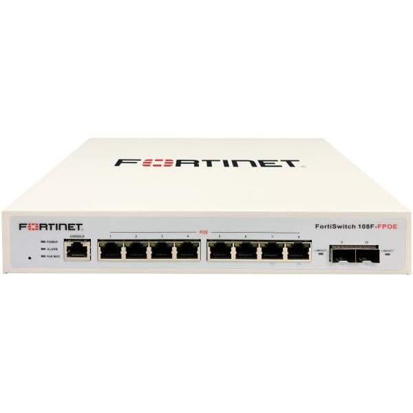 FORTISWITCH-108F-FPOE SWITCH L2+ MANAGEMENT CON 8 PORTE GE + 2 P. SFP + 1 P. POE - POWER BUDGET 130W [FS-108F-FPOE]