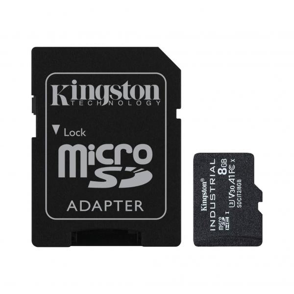 Kingston Technology Industrial 8 GB MicroSDHC UHS-I Classe 10 [SDCIT2/8GB]