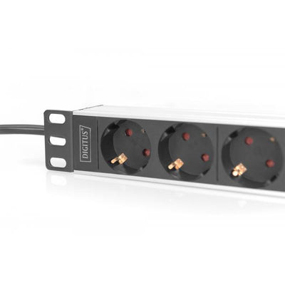 Digitus 1U Aluminum PDU - 10inch rack mount - 4x safety outlet - 16A - 4000W - 250VAC 50/60Hz [DN-95418]