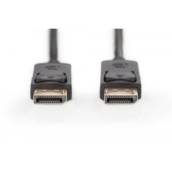 Digitus DisplayPort connection cable - DP M/M - 1m - w/interlock - Ultra HD 4K - Black [AK-340100-010-S]