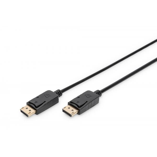 Digitus DisplayPort connection cable - DP M/M - 1m - w/interlock - Ultra HD 4K - Black [AK-340100-010-S]