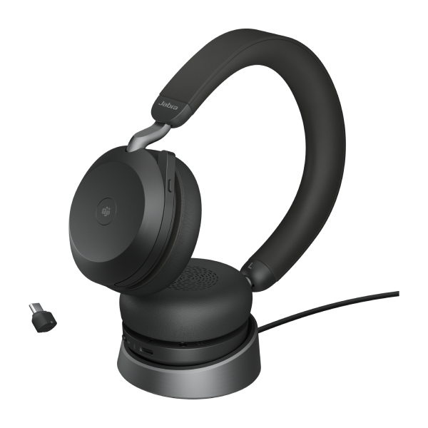 Jabra Evolve2 75 - MS Stereo Headset - With charging stand - USB-C [27599-999-889]