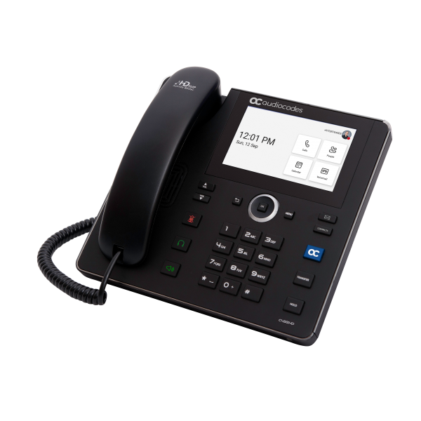 Audiocodes Teams C455HD IP-Phone PoE GbE black with integrated BT and Dual Band Wi-Fi [TEAMS-C455HD-DBW]