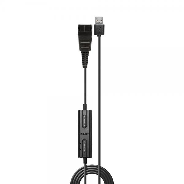 LINDY No. 42750 - Adattatore per cuffie da USB tipo A a Quick Disconnect (Jabra) [LIN-42750]