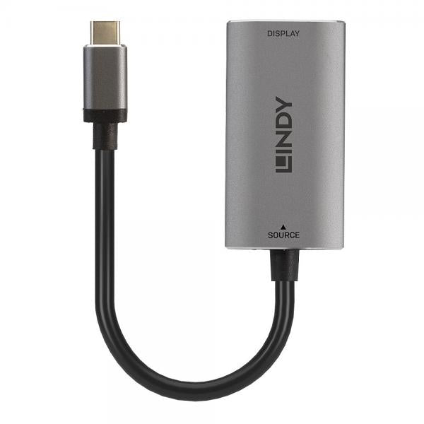 Lindy 43327 cavo e adattatore video 0,11 m USB tipo-C HDMI Nero, Grigio [LINDY43327] - ITPartners