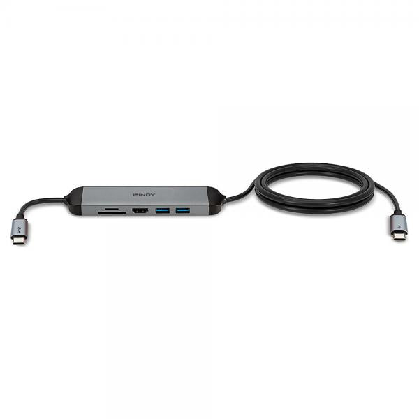 LINDY DOCKING MICRO 140 PER LAPTOP, USB C, SUPPORTO 4K, CAVO RICA 60W [43326]