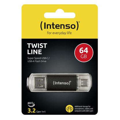INTENSO FLASH DRIVE TWIST 64GB USB 3.2 + USB-C [3539490]
