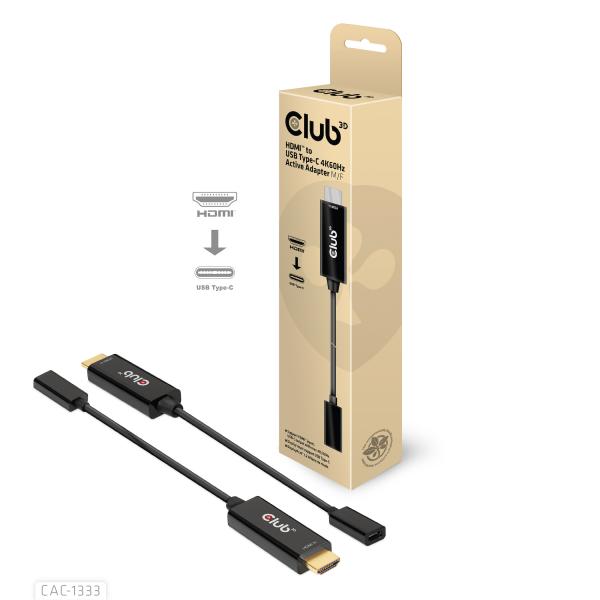 CLUB3D ADATTATORE HDMI 2.0 TO USB C 4K 60HZ M/F [CAC-1333]