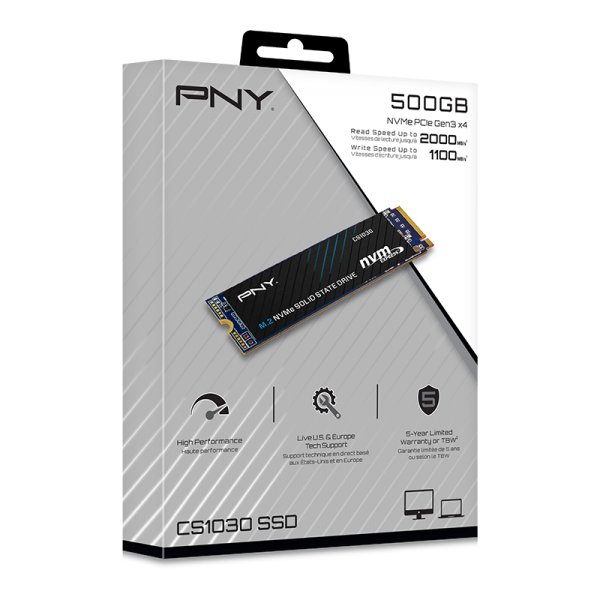 PNY CS1030 500 GB M.2 PCI Express 3.0 NVMe 3D NAND [M280CS1030-500-RB]