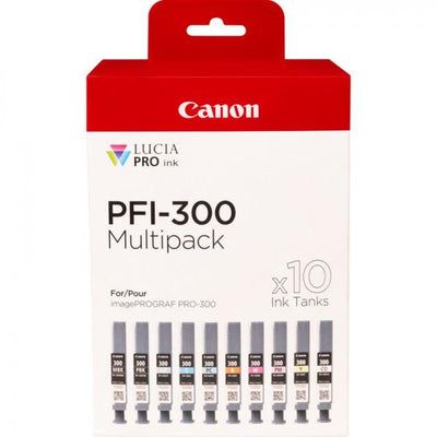 Canon PFI-300 cartuccia d'inchiostro 10 pz Originale Nero, Blu, Ciano, Grigio, Magenta, Nero per foto, Magenta per foto, Rosso, Giallo [4192C008]