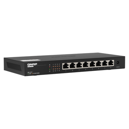 QNAP SWITCH QSW-1108-8T, 8 ports 2.5Gbps with RJ45, unmanaged switch (2.5G/1G/100M) [QSW-1108-8T]