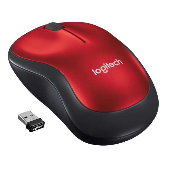 LOGITECH WIRELESS MOUSE M185 OTTICO, USB, COLORE ROSSO [910-002237]