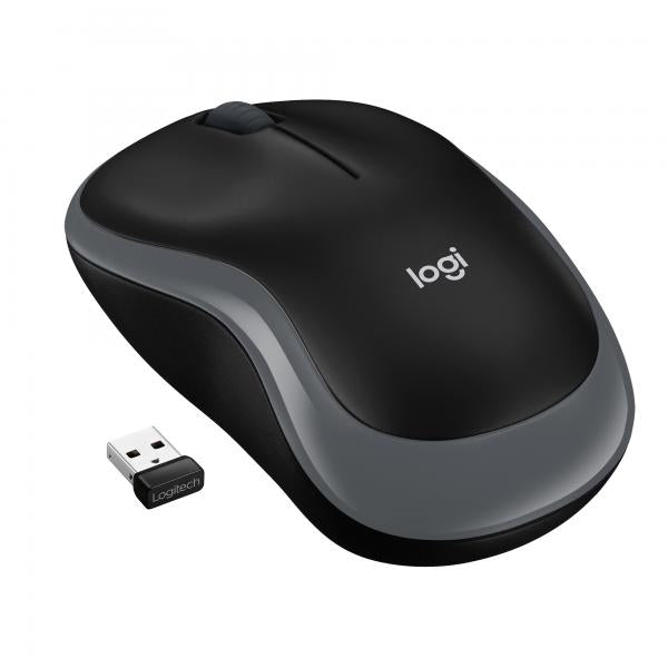 LOGITECH MOUSE WIRELESS M185 FULL-SIZE, OTTICO, USB, GRIGIO [910-002238]