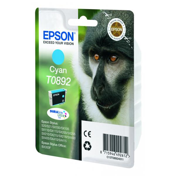 Epson Monkey Inchiostro ciano singolo DURABrite Ultra Scimmia T0892 [C13T08924011]
