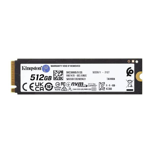 Kingston KC3000 NVMe 512GB SSD - M.2 2280 - PCIe 4.0 x 4 [SKC3000S/512G]