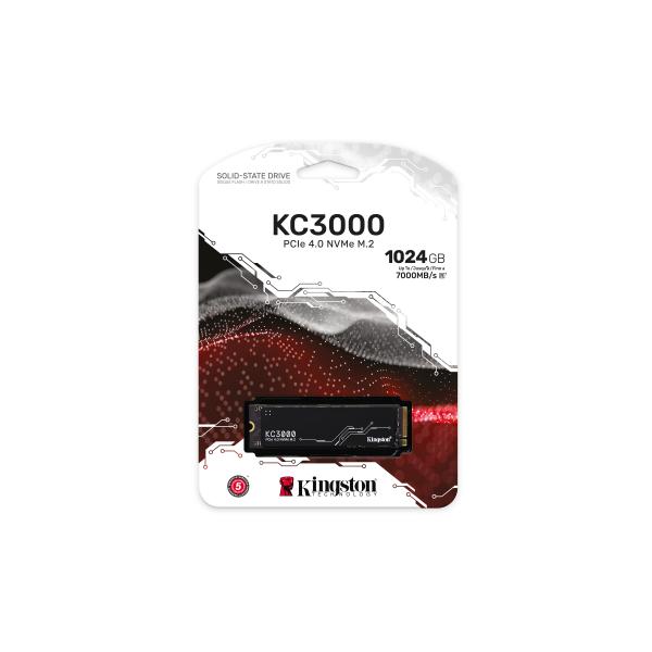 Kingston KC3000 NVMe 1TB SSD - M.2 2280 - PCIe 4.0 x 4 [SKC3000S/1024G]
