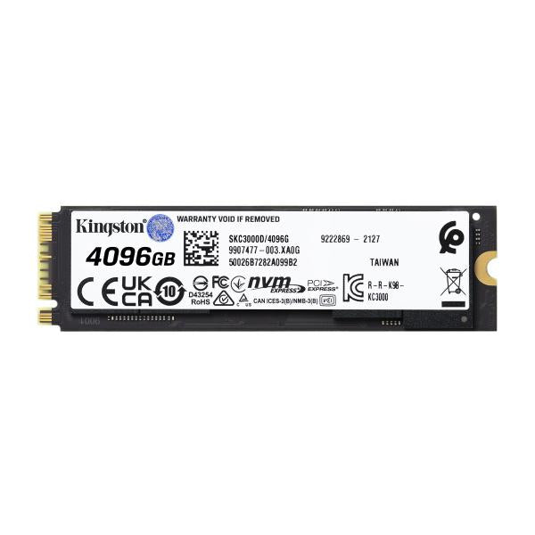 Kingston KC3000 NVMe 4TB SSD - M.2 2280 - PCIe 4.0 x 4 [SKC3000D/4096G]