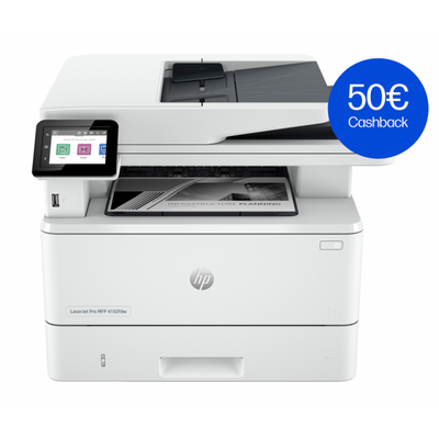 HP MULTIFUNZIONE LASER A4 B/N, LASERJET PRO 4102DW, SERIE 4000, 40PPM, ADF, FRONTE/RETRO, USB/LAN/WIFI, 3 IN 1 [2Z622F]