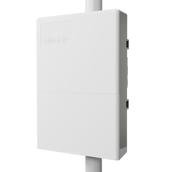 MikroTik - netFiber 9 with 800MHz ARM v7 CPU, 256MB RAM, 4 x 10G SFP+ ports, 5 x 1G SFP ports, 1 x Gigabit Ethernet port (PoE-In), RouterOS L5 license, outdoor enclosure, mounting kit, PSU, PoE inject [CRS310-1G-5S-4S+OUT]