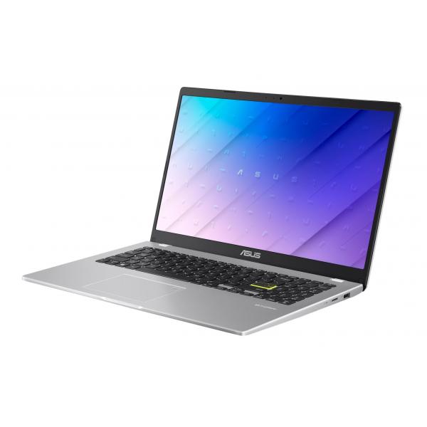 ASUS E510MA-BQ643T Intel Pentium Silver N5030 Computer portatile 39,6 cm (15.6") Full HD 8 GB DDR3-SDRAM 256 GB SSD Wi-Fi 5 (802.11ac) Windows 10 Home in S mode Argento, Bianco [90NB0Q63-M12750]