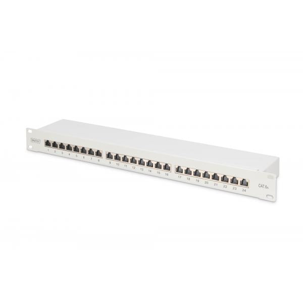 Digitus CAT 6A Patch Panel - 19inch - shielded - 1U - 24-port - 8P8C - Grey [DN-91624S-EA]