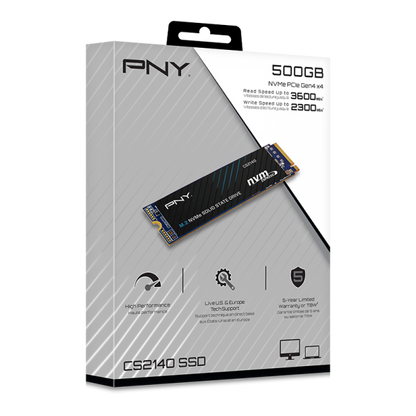 PNY CS2140 M.2 500 GB PCI Express 4.0 3D NAND NVMe [M280CS2140-500-RB]