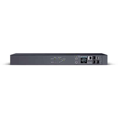 CYBER POWER AWITCHED ATS PDU PDU44005 1U 16A In2xC20 Out12xC13 2xC19 SNMP [PDU44005]