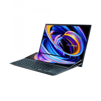 ASUS Zenbook Duo 14 UX482EGR-HY368X Intel Core i7 i7-1195G7 Computer portatile 35,6 cm (14") Touch screen Full HD 16 GB LPDDR4x-SDRAM 512 GB SSD NVIDIA GeForce MX450 Wi-Fi 6 (802.11ax) Windows 11 Pro Blu [90NB0S51-M06960]