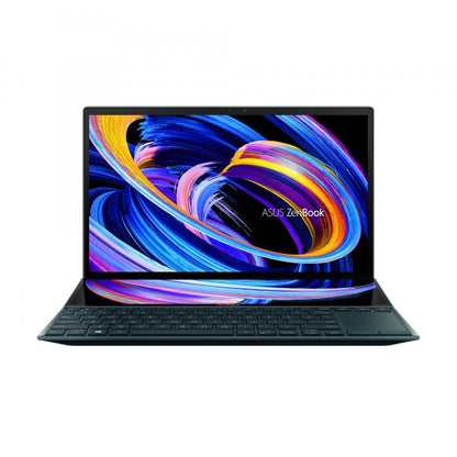 ASUS Zenbook Duo 14 UX482EGR-HY368X Intel Core i7 i7-1195G7 Computer portatile 35,6 cm (14") Touch screen Full HD 16 GB LPDDR4x-SDRAM 512 GB SSD NVIDIA GeForce MX450 Wi-Fi 6 (802.11ax) Windows 11 Pro Blu [90NB0S51-M06960]