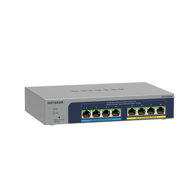 NETGEAR 8-port Ultra60 PoE++ Multi-Gigabit (2.5G) Ethernet Plus Switch Gestito L2/L3 2.5G Ethernet (100/1000/2500) Supporto Power over Ethernet (PoE) Grigio [MS108EUP-100EUS]