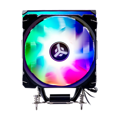 ITEK DISSIPATORE AD ARIA ICY-4HLA - SKT UNIVERSALE, 180W TDP, 4 HP, VENTOLA 12CM, FULL BLACK, ARGB [ITACI4HLA]