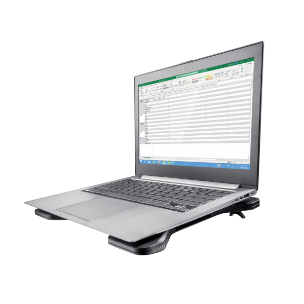 TRUST SUPPORTO/RIALZO NOTEBOOK CON 2 VENTOLE DI RAFFREDDAMENTO - XSTREAM BREEZE - NERO [17805]