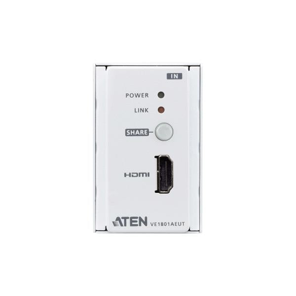 Aten Trasmettitore HDMI HDBaseT-Lite con placca a parete EU / PoH [VE1801AEUT-AT-G]