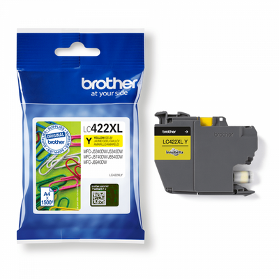 BROTHER CART INK GIALLO, 422XL, 1500 PAG [LC422XLY]