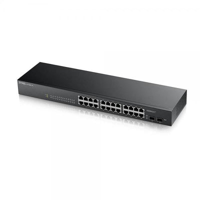 ZYXEL SWITCH MANAGED 24 PORTE GIGABIT + 2 PORTE SFP GIGABIT, SUPPORTO IPV6, VLAN, DESIGN SENZA VENTO [GS1900-24-EU0102F]