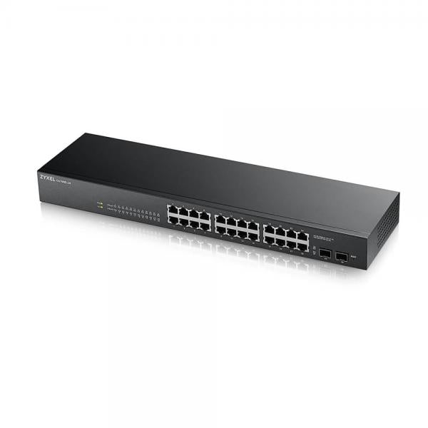 ZYXEL SWITCH MANAGED 24 PORTE GIGABIT + 2 PORTE SFP GIGABIT, SUPPORTO IPV6, VLAN, DESIGN SENZA VENTO [GS1900-24-EU0102F]