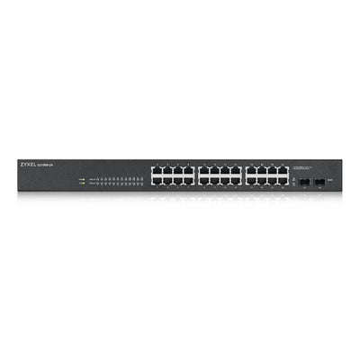 ZYXEL SWITCH MANAGED 24 PORTE GIGABIT + 2 PORTE SFP GIGABIT, SUPPORTO IPV6, VLAN, DESIGN SENZA VENTO [GS1900-24-EU0102F]