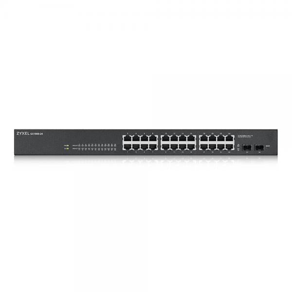 ZYXEL SWITCH MANAGED 24 PORTE GIGABIT + 2 PORTE SFP GIGABIT, SUPPORTO IPV6, VLAN, DESIGN SENZA VENTO [GS1900-24-EU0102F]